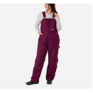 Berne Women's Plum Softstone Duck Insulated Bib Overall Size 3XLT
